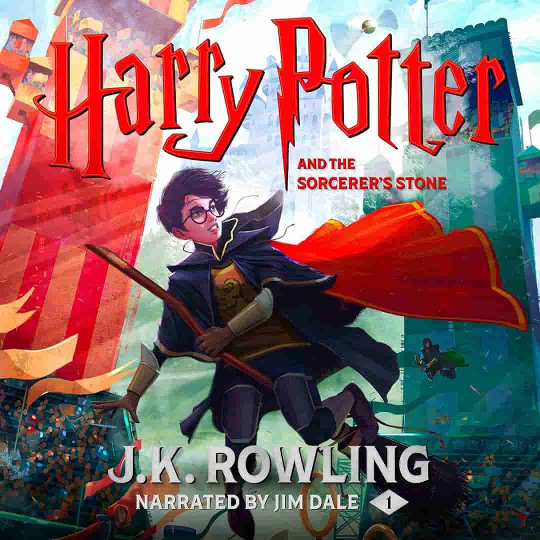 Book cover for HARRY POTTER AND THE SORCERER'S STONE by J.K. Rowling
