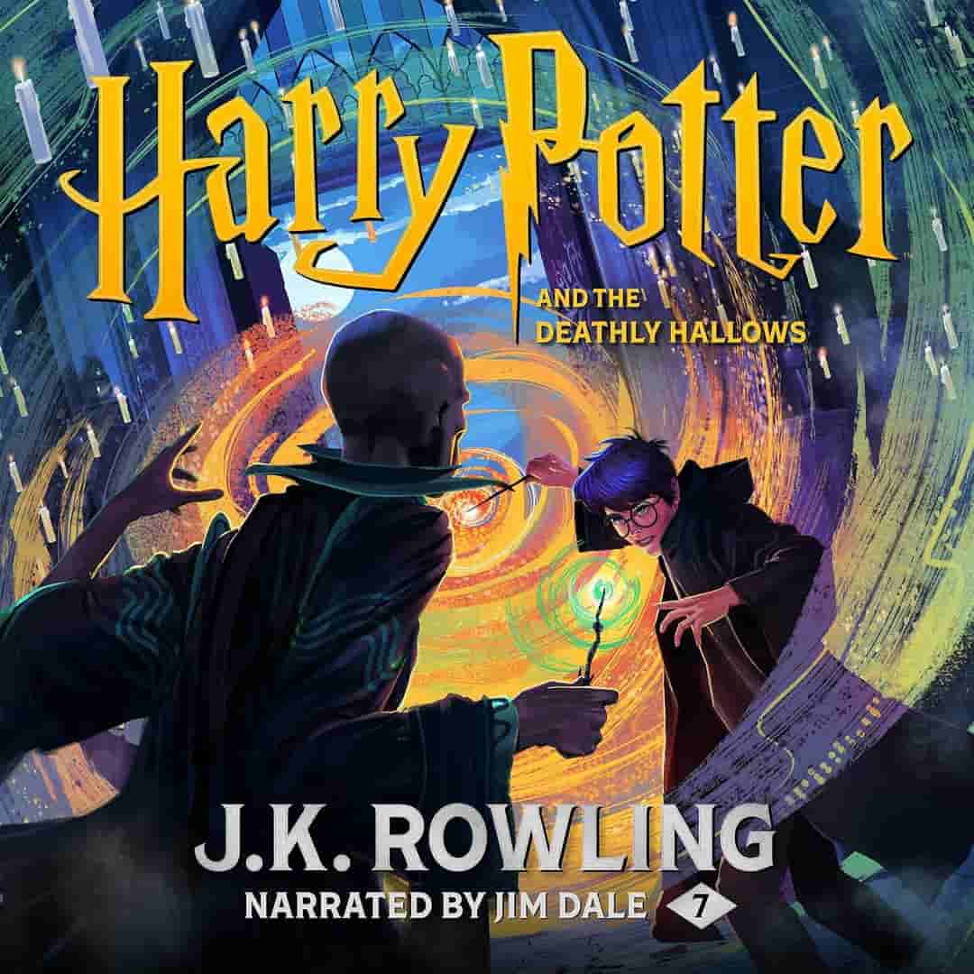 Book cover for HARRY POTTER AND THE DEATHLY HALLOWS by J.K. Rowling