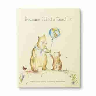 Book cover for BECAUSE I HAD A TEACHER by Kobi Yamada
